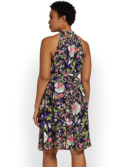 79.95 P BOW FLORAL SHIFT