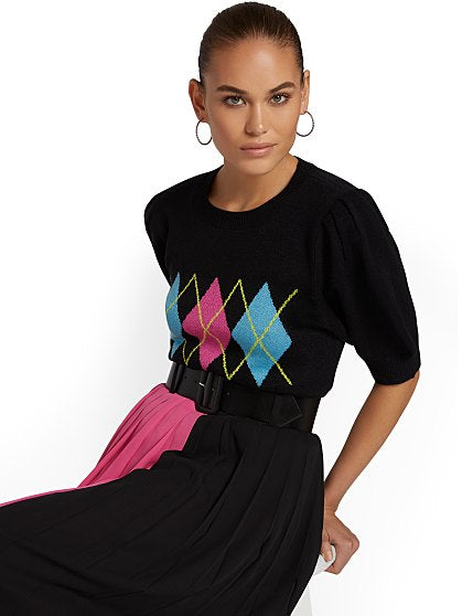 59.95 ARGYLE PUFF SS SWTR