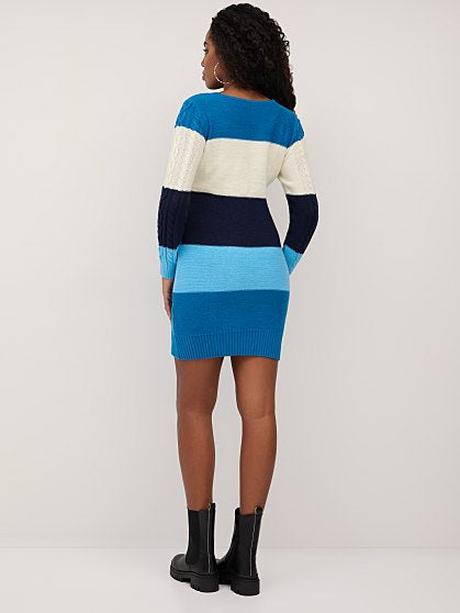 79.95 CLRBLOCK SWTR DRESS