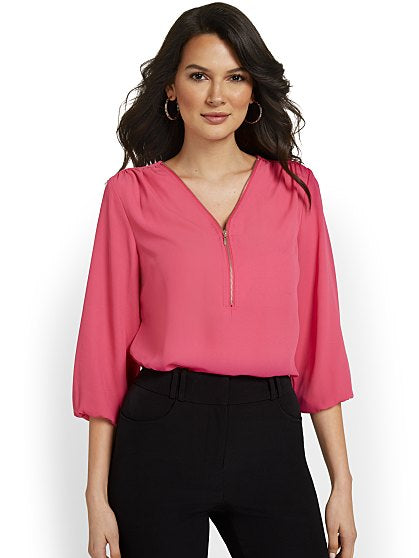 49.95 ZIP FRT 3/4 SLV BLO