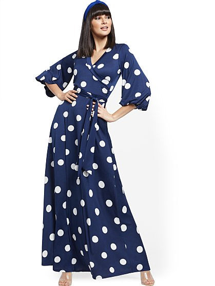 84.95 3/4 SLV DOT MAXI