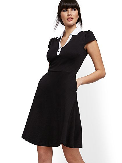 39.95 CLLR FIT FLARE DRES