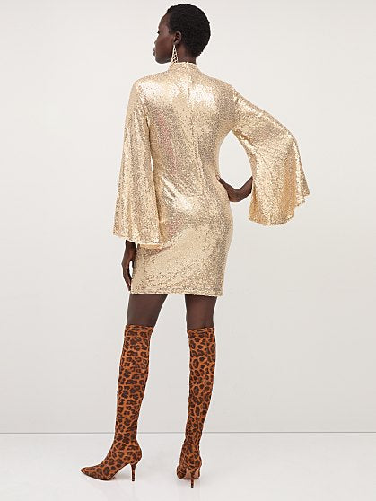 99.95 SEQUIN BELL SLV DRE