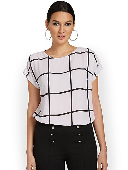 49.95 CUFF SLV PRINT TEE
