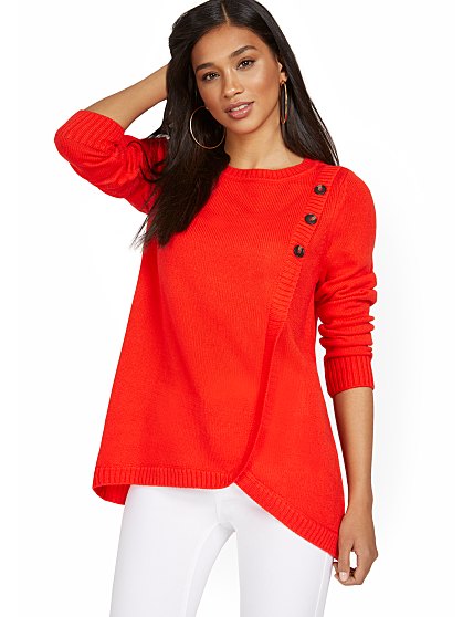 49.95 OVERLAP FRNT TUNIC