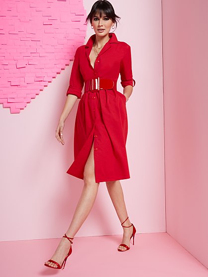74.95 POPLIN SHIRT DRESS
