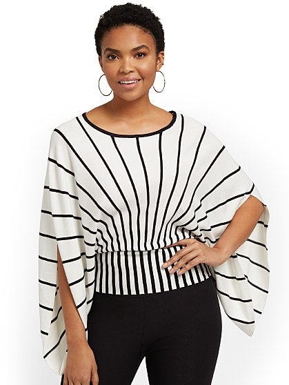 59.95 STRPE DOLMAN PO SWT
