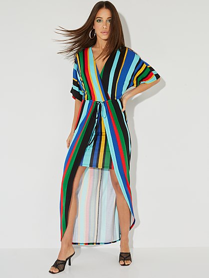 69.95 STRIPE KIMONO MAXI