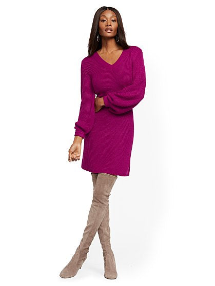 69.95 V NECK SWTR DRESS
