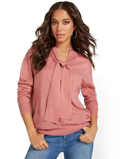 49.95 TIE FRONT PULLOVER