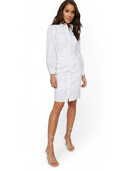 69.95 SHIRRED SHIRTDRESS