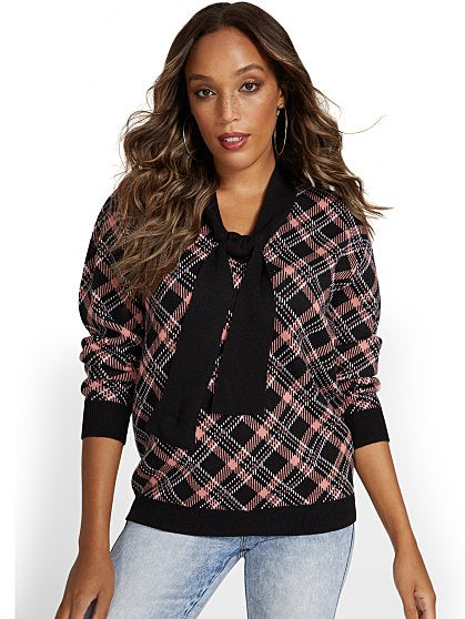 54.95 TIE FRONT PULLOVER