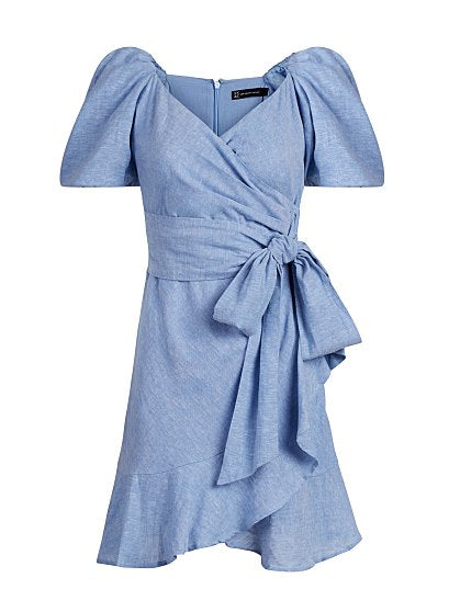 79.95 CROSHATCH WRAP DRES