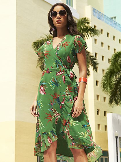 89.95 RUFFLE WRAP DRESS
