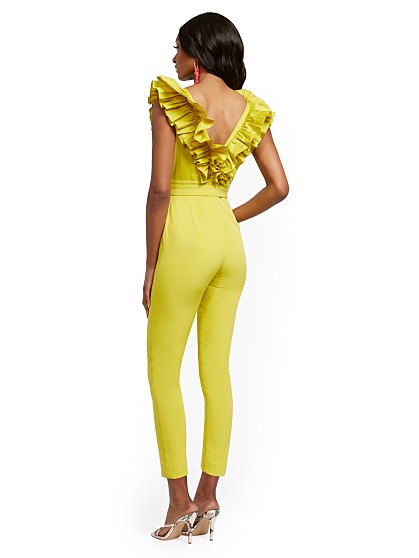 89.95 RUFFLE TOP JUMPSUIT