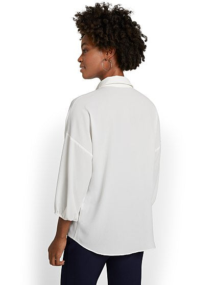 49.95 COLLARED 3/4 SLV BL