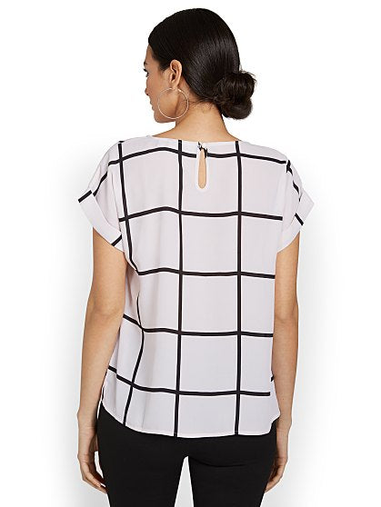 49.95 CUFF SLV PRINT TEE