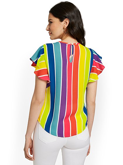 49.95 CUTOUT FLUTTER TOP