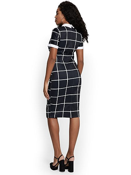 79.95 WINDOWPANE DRESS