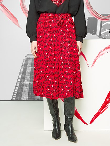 89.95 PLEATED BELTED SKT