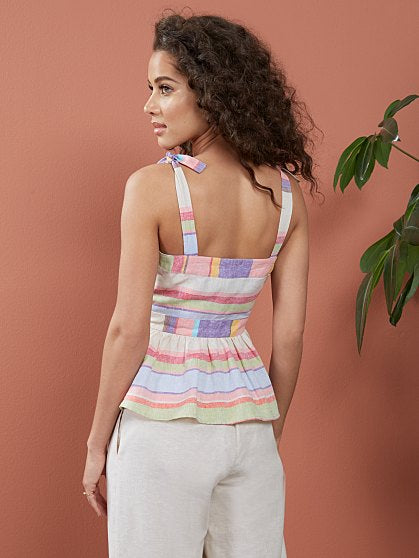 44.95 STRIPE BTN FRNT TOP