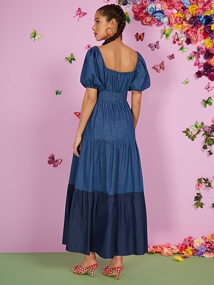 129.95 MIX DENIM MAXI