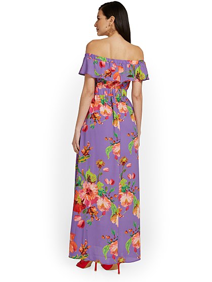 89.95 RUFFLE FLORAL MAXI