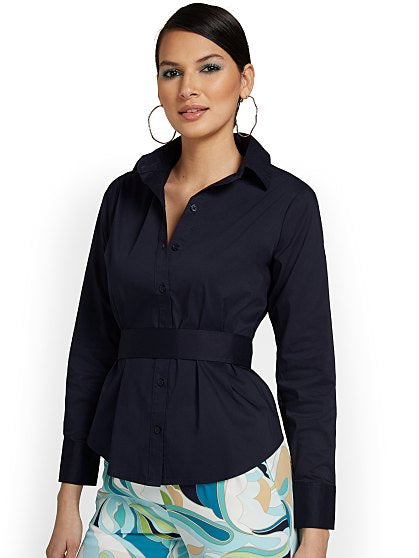 59.95 POPLIN TIE BCK SHIR