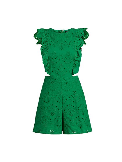 69.95 RUFFLE EYE ROMPER
