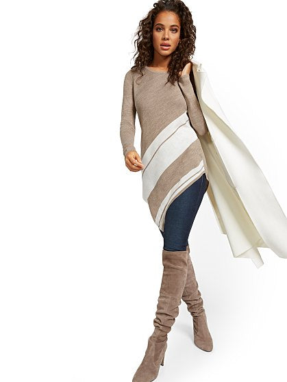 49.95 STRIPE ASYM TUNIC