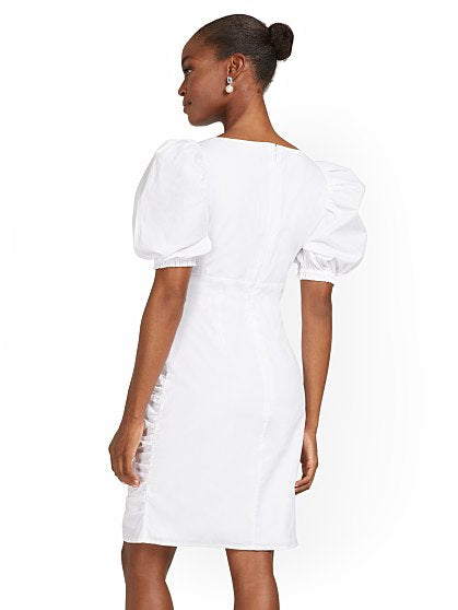 79.95  ROUCHED BOW DRESS