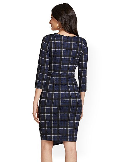 79.95 BTTN PLAID SHEATH