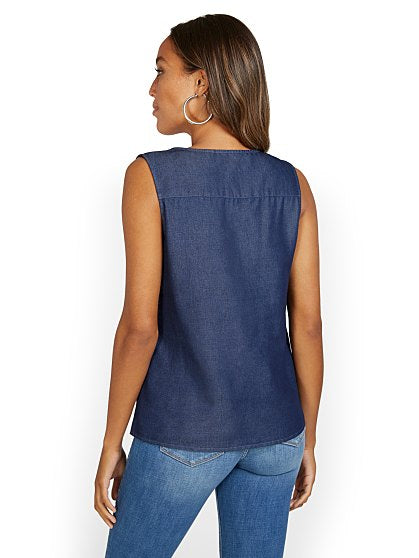 44.95 ZIP FRONT BLOUSE