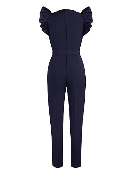 89.95 RUFFLE SLV JUMPSUIT