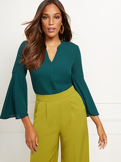 44.95 VOLUME SLV BLOUSE