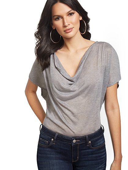39.95 DRAPE FRONT STRIPE