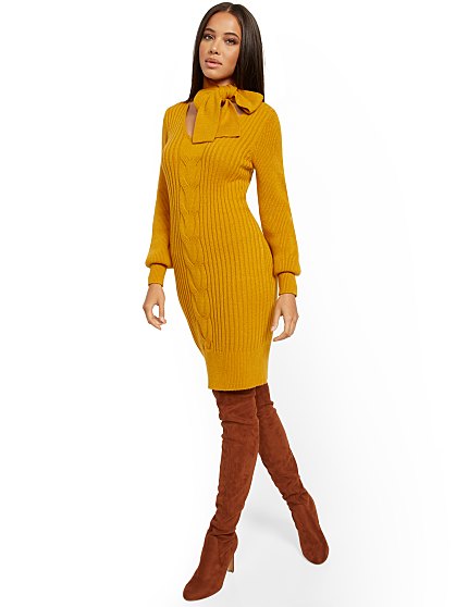 79.95 TIE NCK SWTR DRESS