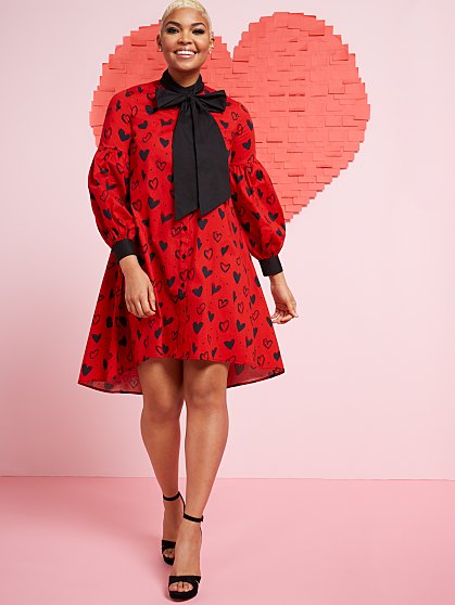 69.95 CONTRAST BOW DRESS