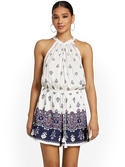 59.95 PAISLEY ROMPER