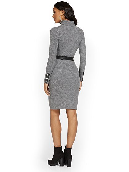 69.95 PU TRIM TNK DRESS