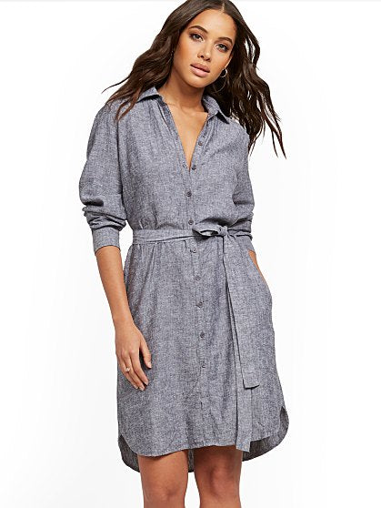 69.95 LINEN SHIRT DRESS