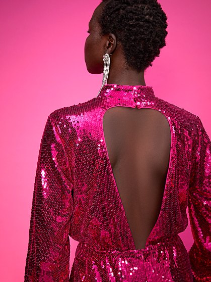 SIDE RUFFLE SHEATH