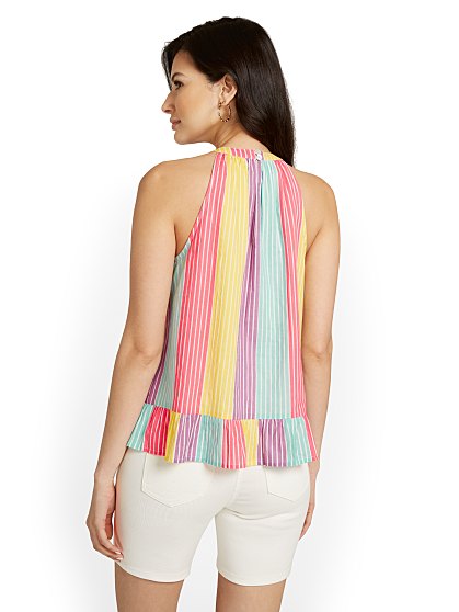 44.95 MULTI STRIPE RUFFLE