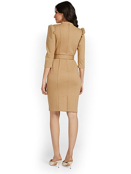89.95 BELTED PUFF SLV DRE