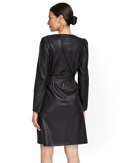 79.95 PU WRAP DRESS