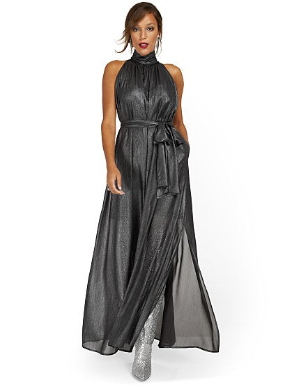 109.95 PLEATED MAXI DRESS